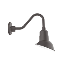 Montclair Light Works GNV101-57-S01-L12 - 7" Angle shade LED Gooseneck Wall mount with swivel, Bronze Matte