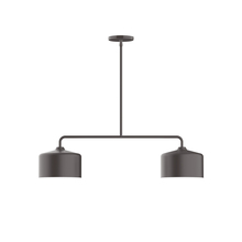 Montclair Light Works MSG419-57-L10 - 2-Light Axis Linear LED Pendant, Bronze Matte