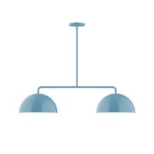 Montclair Light Works MSG432-54-L10 - 2-Light Arcade Linear LED Pendant, Light Blue