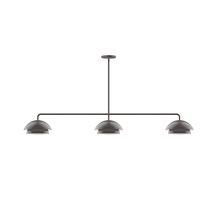 Montclair Light Works MSNX445-57-L12 - 3-Light Axis LED Linear Pendant, Bronze Matte