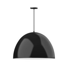 Montclair Light Works PEB214-41-44-C26-L14 - 30" XL Choices Deep Dome Shade, medium base, ivory fabric cord with canopy, Black