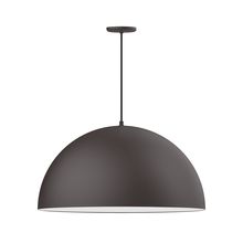 Montclair Light Works PEB230-57-44-C11-L14 - 30" XL Choices Shallow Dome Shade, medium base, Gray & Yellow Dot Fabric Cord w/ canopy