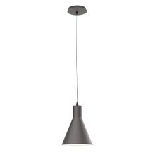 Montclair Light Works PEB416-57-L10 - 8" Jerome shade, black cord with canopy, Bronze Matte