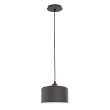 Montclair Light Works PEB419-57-C26-L10 - 8.5" Julia shade, ivory fabric cord with canopy, Bronze Matte
