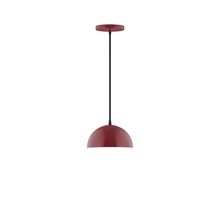 Montclair Light Works PEB431-55-L10 - 8" Arcade LED Pendant, Barn Red
