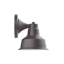 Montclair Light Works SCA180-57-W08-L10 - 8" Warehouse shade, wall mount sconce with wire grill, Bronze Matte