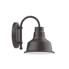 Montclair Light Works SCB180-57-W08-L10 - 8" Warehouse shade, wall mount sconce with wire grill, Bronze Matte