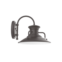 Montclair Light Works SCC142-57-G06 - 12" Homestead shade, wall mount sconce with Frosted Glass and guard, Bronze Matte