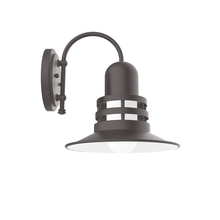 Montclair Light Works SCC148-57-G07 - 12" Atomic shade, wall mount sconce with frosted glass, Bronze Matte