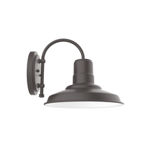 Montclair Light Works SCC182-57-W12-L12 - 12" Warehouse shade wall mount sconce with wire grill, Bronze Matte