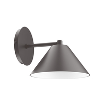 Montclair Light Works SCK421-57-L10 - 8" Pinnacle LED Wall Sconce, Bronze Matte