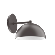 Montclair Light Works SCK431-G15-57 - 8" Arcade Wall Sconce with 6 inch white opal glass globe,, Bronze Matte