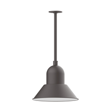 Montclair Light Works STA124-57-H36-L13 - 14" Prima, stem mount with canopy, Bronze Matte