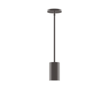 Montclair Light Works STG425-57-L10 - 3.5" x 6" Beam LED Stem Hung Pendant, Bronze Matte