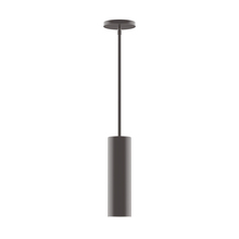 Montclair Light Works STG426-57-L10 - 3.5" x 12" Beam LED Stem Hung Pendant, Bronze Matte