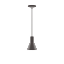 Montclair Light Works STG436-57-L10 - 6" Flare LED Stem Hung Pendant, Bronze Matte