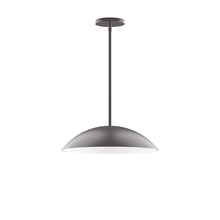 Montclair Light Works STG438-57-L13 - 16" Plateau LED Stem Hung Pendant, Bronze Matte