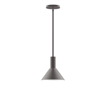 Montclair Light Works STGX451-57-L10 - 8" Chase LED Stem Hung Pendant, Bronze Matte