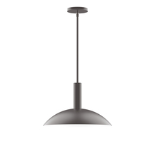 Montclair Light Works STGX476-57-L13 - 16" Glow LED Stem Hung Pendant, Bronze Matte