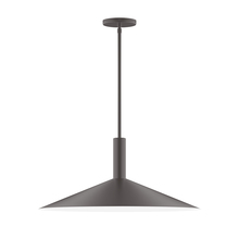 Montclair Light Works STGX478-57-L10 - 24" Zing LED Stem Hung Pendant, Bronze Matte