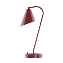 Montclair Light Works TLC415-55-L10 - 23" Jasmine LED Table Lamp, Barn Red