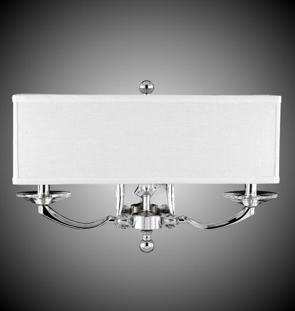 2 Light Kensington Wall Sconce with Rectangular Shade