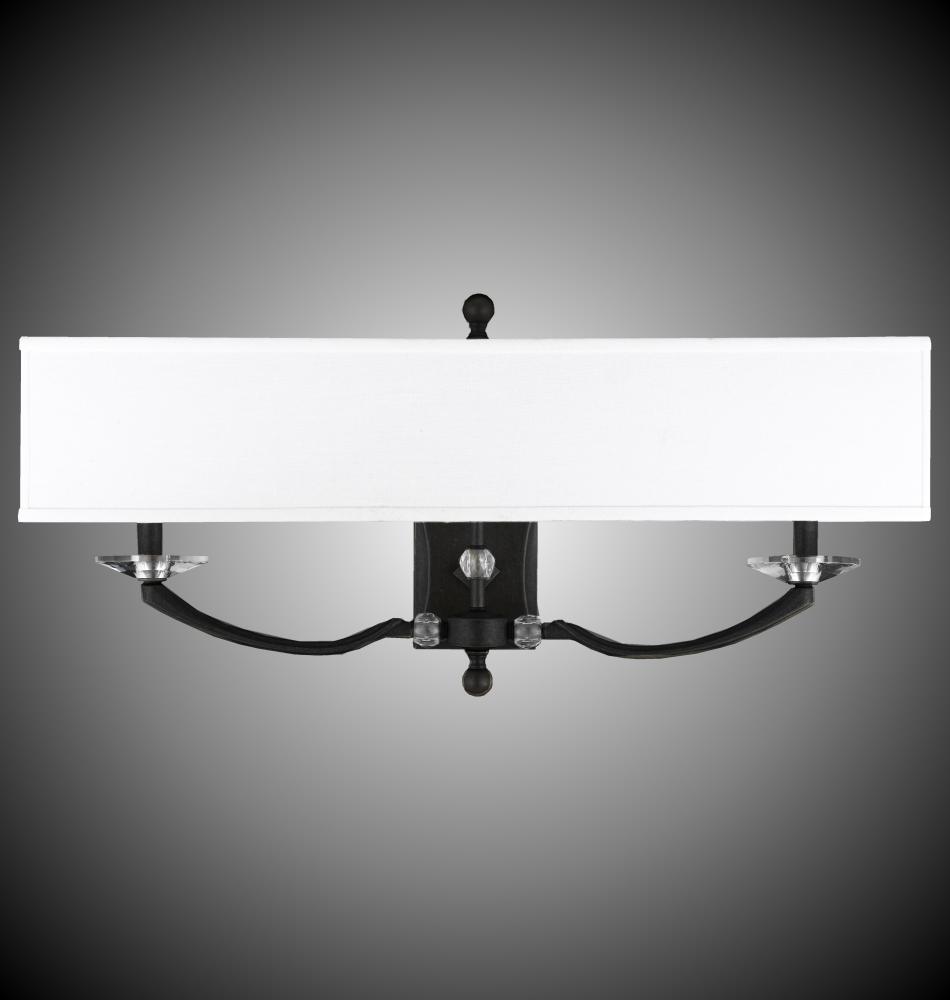 2 Light Kensington Wall Sconce with Extended Rectangular Shade