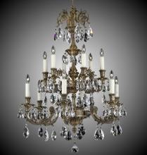 American Brass & Crystal CH2007-O-07G-ST - 6+6 Light Finisterra Chandelier