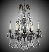 American Brass & Crystal CH2052-A-12G-PI - 6 Light Finisterra with draping Chandelier