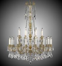 American Brass & Crystal CH2059-A-12G-ST - 8+16 Light Finisterra with draping Chandelier