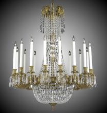 American Brass & Crystal CH2343-P-10G-PI - 18 Light Extended Finisterra Chandelier