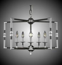 American Brass & Crystal CH3603-35S-36G-ST - 5 Light Magro Cage Chandelier