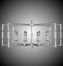 American Brass & Crystal CH3605-32G-36G-ST - 8 Light Magro Cage Chandelier