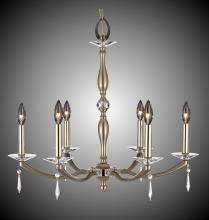 American Brass & Crystal CH5325-SP-35S-36G-ST - 6 Light Kensington Chandelier