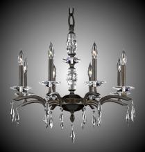 American Brass & Crystal CH5504-G-38G-ST - 8 Light Kaya Chandelier