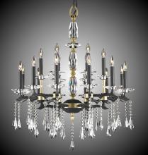 American Brass & Crystal CH5537-G-35S-36G-ST - 6+12 Light Two Tier Kaya Chandelier