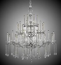 American Brass & Crystal CH5545-G-35S-ST - 6+12+18 Light Three Tier Kaya Chandelier