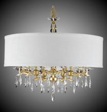 American Brass & Crystal CH5606-G-32G-ST-GL - 32 inch Kaya Drum Shade Chandelier