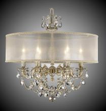 American Brass & Crystal CH6522-A-02G-PI-PG - 6 Light Llydia Chandelier