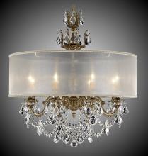 American Brass & Crystal CH6542-A-03G-PI-GL - 8 Light Llydia Chandelier