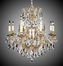 American Brass & Crystal CH7031-A-08G-ST - 8+4 Light Parisian Chandelier