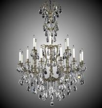 American Brass & Crystal CH7535-A-04G-PI - 6+12 Light New Parisian Chandelier