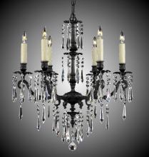 American Brass & Crystal CH7814-U-01G-PI - 6 Light Parisian Spire Chandelier