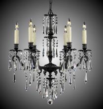 American Brass & Crystal CH7814-U-23S-ST - 6 Light Parisian Spire Chandelier