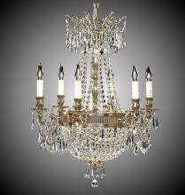 American Brass & Crystal CH8141-P-10G-PI - 6+ 3 Light Valencia Chandelier