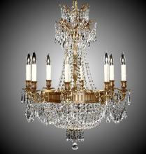 American Brass & Crystal CH8142-P-04G-ST - 8+ 8 Light Valencia Chandelier