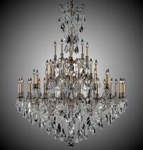 American Brass & Crystal CH9324-A-12G-PI - 45 Light Elise Chandelier