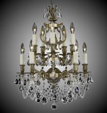 American Brass & Crystal CH9532-A-08G-ST - 5+5 Light Rosetta Chandelier