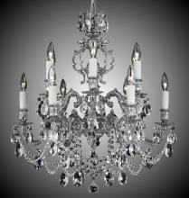 American Brass & Crystal CH9552-A-23S-ST - 6+6 Light Rosetta Chandelier