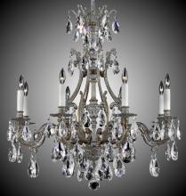 American Brass & Crystal CH9633-A-16G-PI - 8 Light Chateau Chandelier